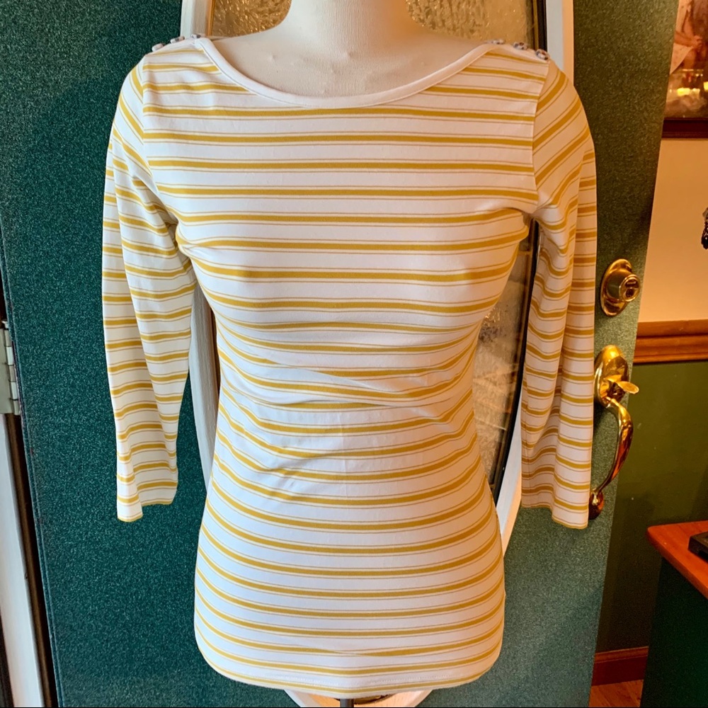Yellow Striped Matilda Jane Top